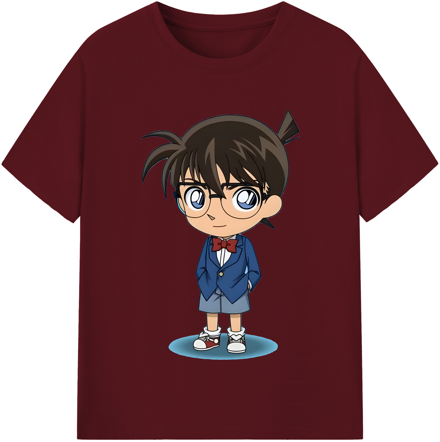（画像用） 名探偵コナン 江戸川 コナン Detective Conan Conan Edogawa 綿100％半袖Tシャツ（フロントプリント）